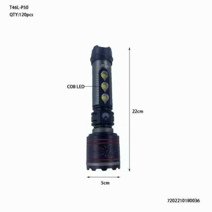 Επαναφορτιζόμενος φακός LED - T46L-P50 - 180036 - Image 2