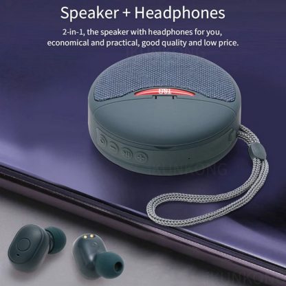 Ασύρματο ηχείο Bluetooth με ακουστικά - TG-808 - 883808 - Grey - Image 2