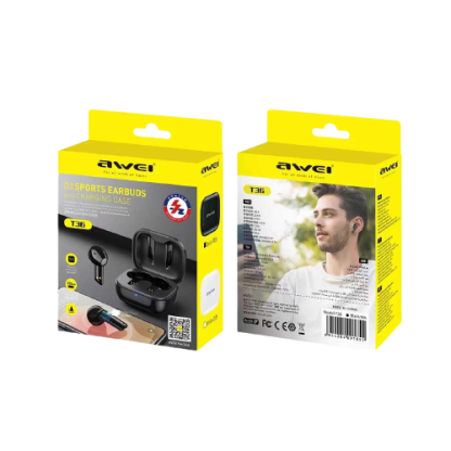 Ασύρματα ακουστικά Bluetooth με θήκη φόρτισης - T36 - Awei - 888704
