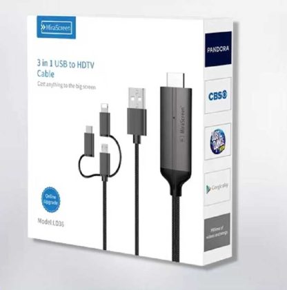 Καλώδιο USB σε HDTV - 3in1 - LD36 - Mirascreen - 884508 - Image 2