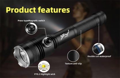 Επαναφορτιζόμενος καταδυτικός φακός LED - XP-021 - 200187 - Image 3