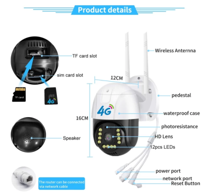 Κάμερα ασφαλείας IP - Security Camera - 4G - WiFi -  V380 - 322053 - Image 3