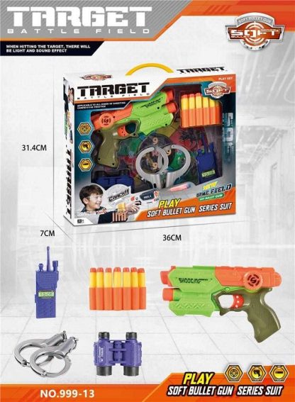Παιδικό όπλο στόχου με αξεσουάρ - Soft Gun - 999-13 - 345190 - Image 2