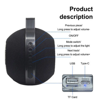 Ασύρματο ηχείο Bluetooth - D3 - 810668 - Blue - Image 2