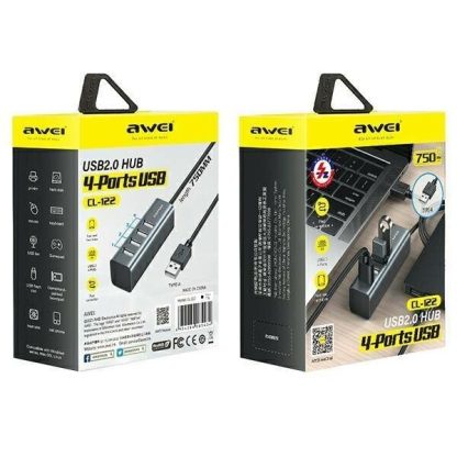Αντάπτορας USB 2.0 Hub με 4 θύρες - CL-122 - AWEI - 888063 - Image 3