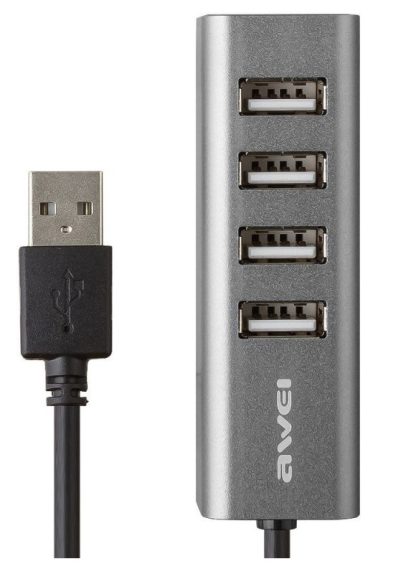 Αντάπτορας USB 2.0 Hub με 4 θύρες - CL-122 - AWEI - 888063 - Image 2