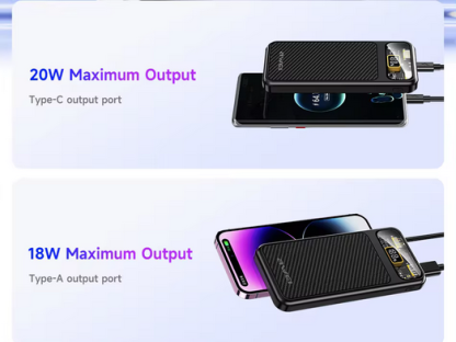 Powerbank - P105K - 10.000mah - AWEI - 004800 - Black - Image 2