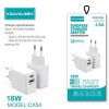 Αντάπτορας φόρτισης Fast Charge με 2 θύρες USB-A & Type-C - 18W - CX-54 - 110204 - Image 2
