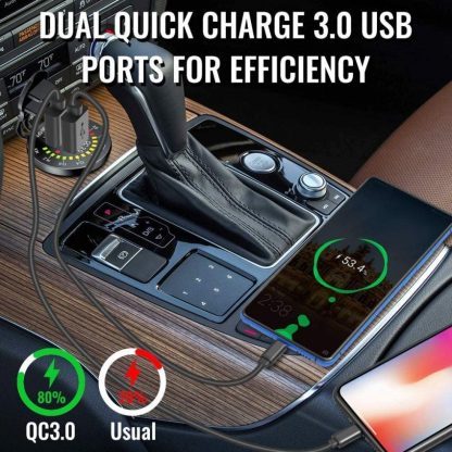 Σταθερή θύρα φόρτισης USB οχημάτων με βολτόμετρο - Quick Charger - 1540405/06 - 150793 - Image 4