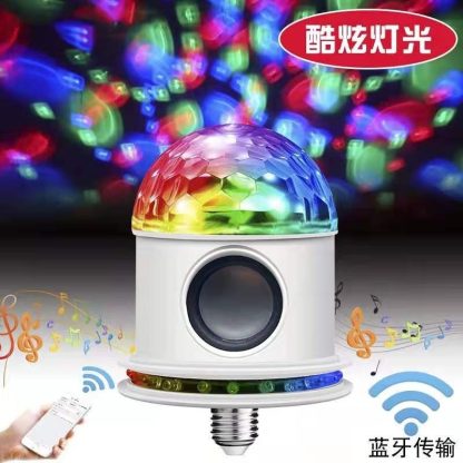 Φωτορυθμικό με ηχείο Bluetooth - Λάμπα Ε27 – Magic Ball - RGB - 487963 - Image 2