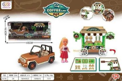 Σετ κούκλα με τροχήλατο Coffee Shop & αυτοκίνητο - SS111D - 308176 - Image 2