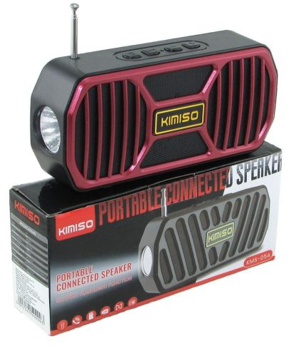 Ασύρματο ηχείο Bluetooth με φακό LED – KMS-05B – 885871 - Red - Image 3