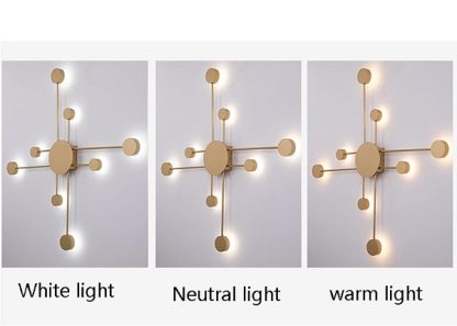 Επιτοίχιο φωτιστικό LED - 8311 - 943215 - Gold - Image 2