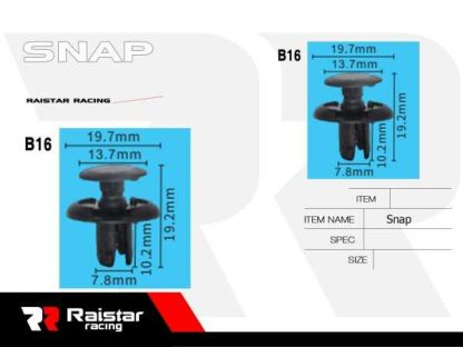 Σετ συνδετήρες αυτοκινήτου - 10pcs - R-F16101-05 - 180855 - Image 2