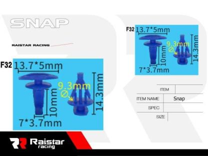 Σετ συνδετήρες αυτοκινήτου - 10pcs - R-F16101-08 - 180867 - Image 2