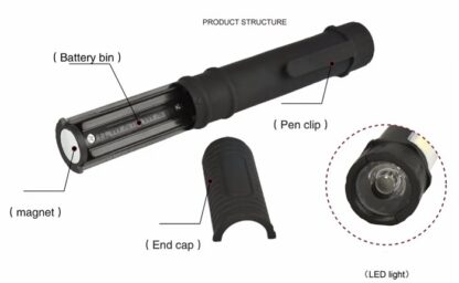 Φακός μπαταρίας LED Mini - Ράβδος - 909A - 219095 - Red - Image 3