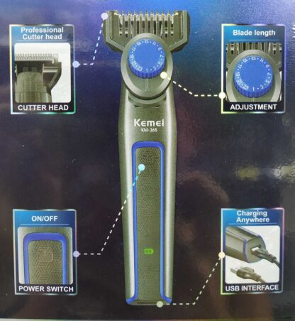 Ξυριστική μηχανή - Trimmer - KM-365 - Kemei - Image 3