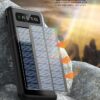 Powerbank με ηλιακό πάνελ - 4in1 - 10.000mah - YM519 - 810392 - White - Image 2