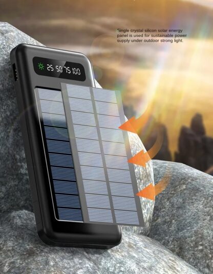 Powerbank με ηλιακό πάνελ - 4in1 - 10.000mah - YM519 - 810392 - White - Image 2