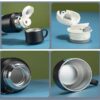 Φορητό παγούρι-θερμός με φλιτζάνι - 800ml - CF8279 - 882799 - Black - Image 2
