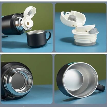 Φορητό παγούρι-θερμός με φλιτζάνι - 800ml - CF8279 - 882799 - Blue - Image 2