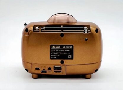 Επαναφορτιζόμενο ραδιόφωνο Retro - MD-1017 BT - 410171 - Gold - Image 2