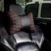 Μαξιλάρι αυχένα αυτοκινήτου - Δερματίνη - Headrest - Red - 200932 - Image 2