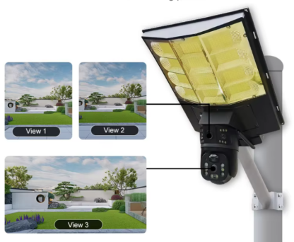 Ηλιακή κάμερα ασφαλείας IP Dual με προβολέα LED - Solar Security Camera/LED - 4G - 300068 - Image 3