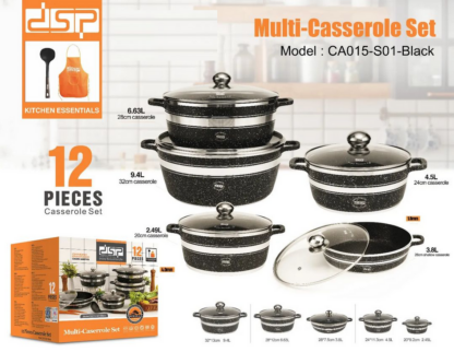 Σετ κατσαρόλες - 5pcs - CA015-S01-Black - DSP - 613194 - Image 3