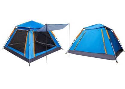 Σκηνή Camping 4 ατόμων με σκίαστρα - YB3021 - 2.4x2.4m - 960019 - Blue - Image 2