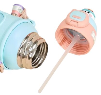 Παιδικό παγούρι-θερμός με καλαμάκι - 500ml - 219422 - Blue - Image 2