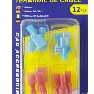 Σετ ακροδέκτες καλωδίων συρταρωτοί - T-tap - Male & Female - 12pcs - 142900
